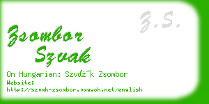 zsombor szvak business card